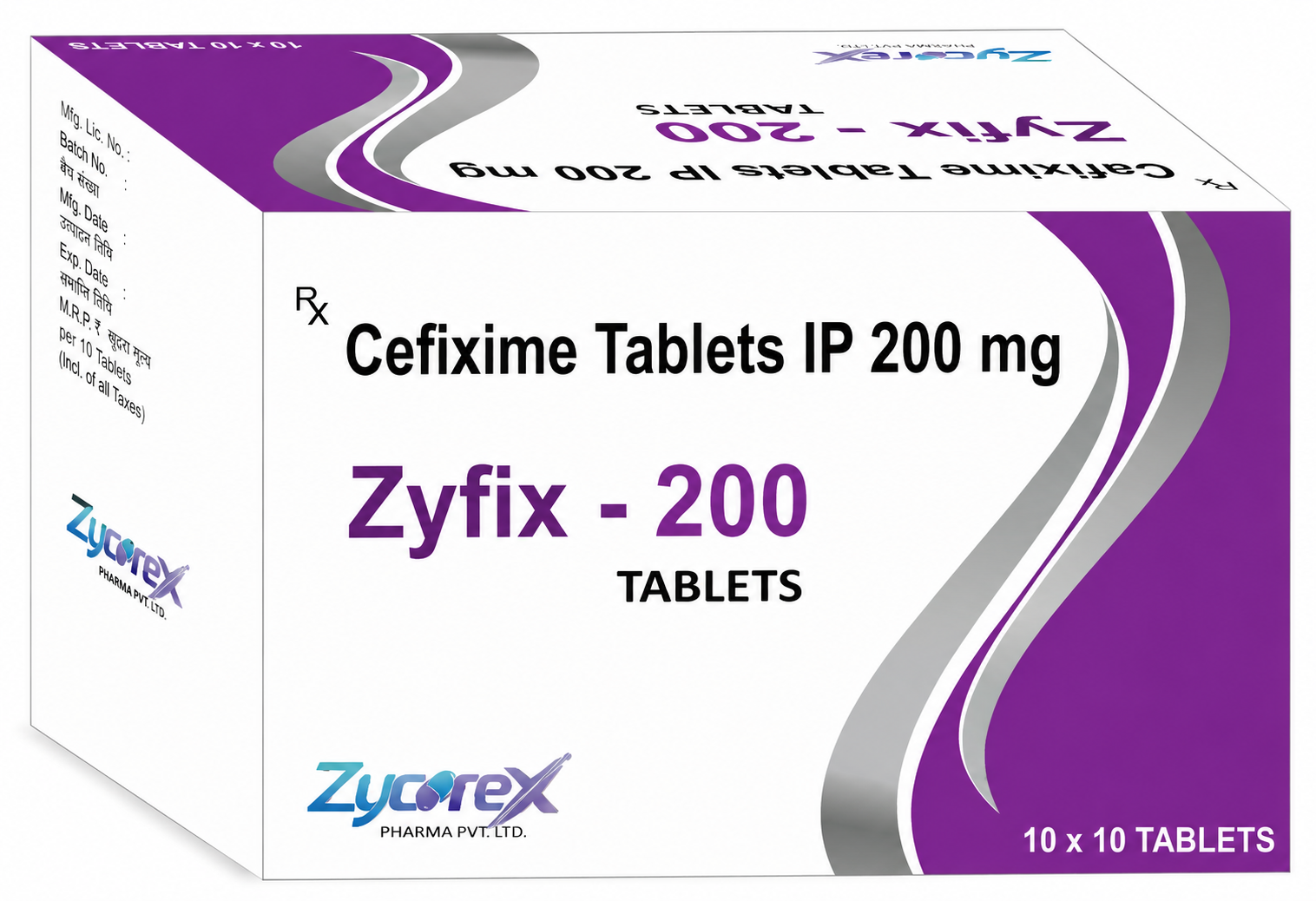 Zyfix-200 Tablet Box